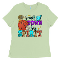 Matcha small town big spirit basketball Ladies Tee - Zillion Design Studio