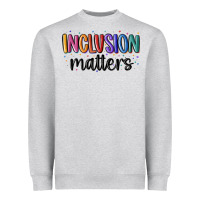 Heather Grey ınclusion matters Heavyweight Sweatshirt - MaliasSmallBusiness