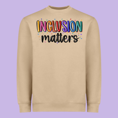ınclusion Matters Heavyweight Sweatshirt Designed By Maliassmallbusiness