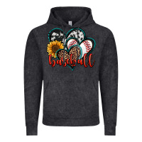 Vintage Black baseball hearts Vintage Hoodie - Jasminsmagicworld