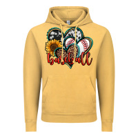 Vintage Mustard baseball hearts Vintage Hoodie - Jasminsmagicworld