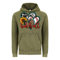 Vintage Olive baseball hearts Vintage Hoodie - Jasminsmagicworld