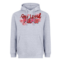 Heather Grey one loved mama valentine's day Heavyweight Hoodie - texasbilliewilder
