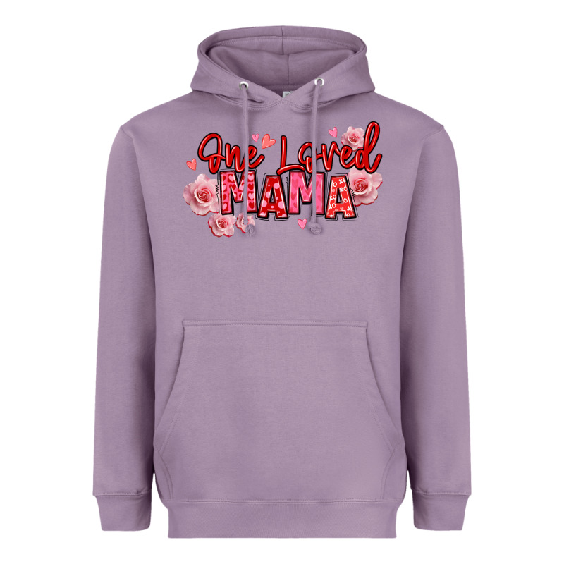 One Loved Mama Valentine's Day Heavyweight Hoodie by texasbilliewilder | Teevron