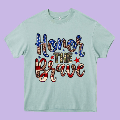 Honor The Brave Heavy Core Tee Designed By Neo Western