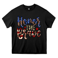 Black Honor the brave Heavy Core Tee - Neo Western