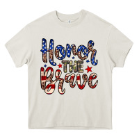Cream Honor the brave Heavy Core Tee - Neo Western