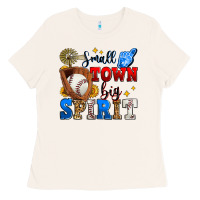 Bone small town big spirit baseball Ladies Tee - Zillion Design Studio