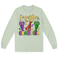 Matcha i'm just here for the crawfish Long Sleeve Tee - MaliasSmallBusiness