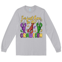 Moon Dust i'm just here for the crawfish Long Sleeve Tee - MaliasSmallBusiness