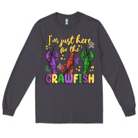 Smoke i'm just here for the crawfish Long Sleeve Tee - MaliasSmallBusiness