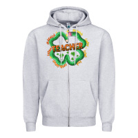 Heather Grey teacher st patricks day Zipper Hoodie - LillyAllenDesigns