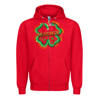 Red teacher st patricks day Zipper Hoodie - LillyAllenDesigns