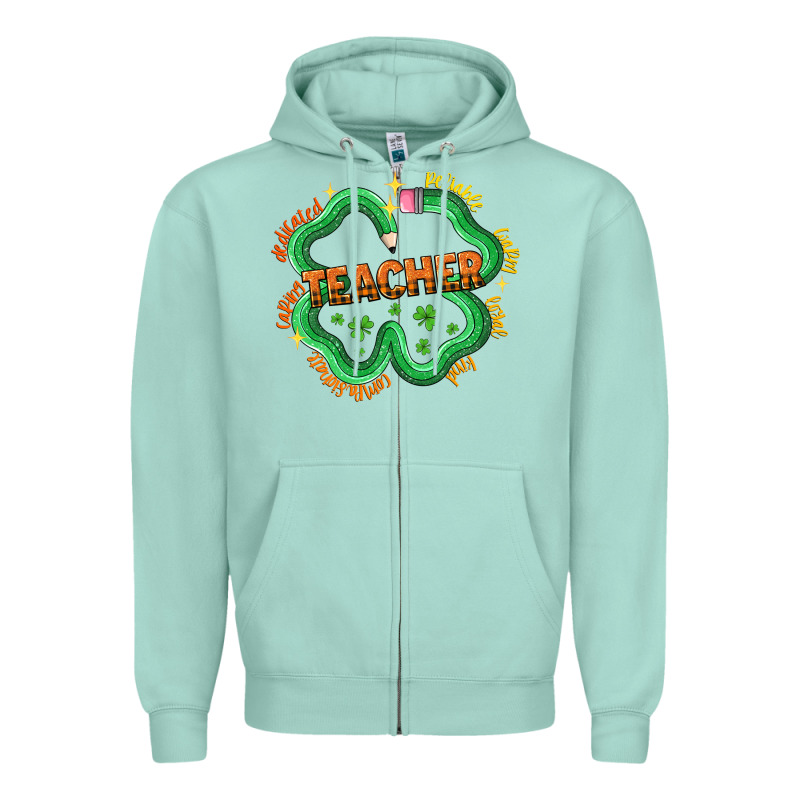 Teacher St Patricks Day Zipper Hoodie by LillyAllenDesigns | Teevron