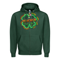 Sports Green teacher st patricks day Zipper Hoodie - LillyAllenDesigns