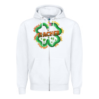 White teacher st patricks day Zipper Hoodie - LillyAllenDesigns