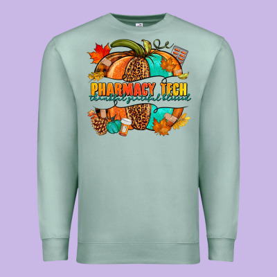 Pharmacy Tech Pumpkin Premium Sweatshirt Designed By Nancycooperartshop