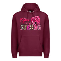 Burgundy brave and strong Premium Hoodie - NancyCooperArtShop