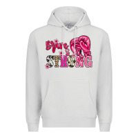 Dove Grey brave and strong Premium Hoodie - NancyCooperArtShop