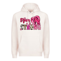 Pale Pink brave and strong Premium Hoodie - NancyCooperArtShop