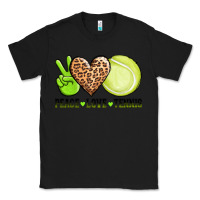 Black peace love tennis Classic Tee - AdoDesignShop