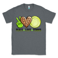 Charcoal Heather peace love tennis Classic Tee - AdoDesignShop