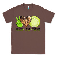 Chestnut peace love tennis Classic Tee - AdoDesignShop