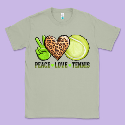 Peace Love Tennis Classic Tee Designed By Adodesignshop