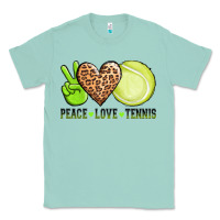 Seafoam peace love tennis Classic Tee - AdoDesignShop