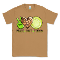 Toasted Coconut peace love tennis Classic Tee - AdoDesignShop