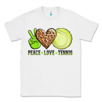 White peace love tennis Classic Tee - AdoDesignShop