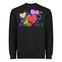 Black proud ally Heavyweight Sweatshirt - MaliasSmallBusiness
