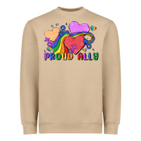 Mushroom proud ally Heavyweight Sweatshirt - MaliasSmallBusiness