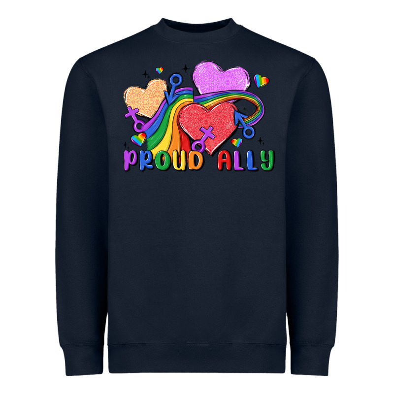 Proud Ally Heavyweight Sweatshirt by MaliasSmallBusiness | Teevron
