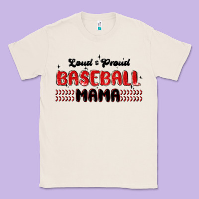 Loud And Proud Baseball Mama Classic Tee Designed By Maliassmallbusiness