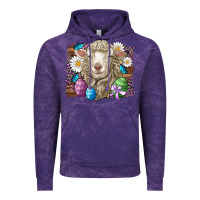 Cloud Purple easter sheep eggs butterfly daisys leopard glitter wooden Vintage Hoodie - Artiststas
