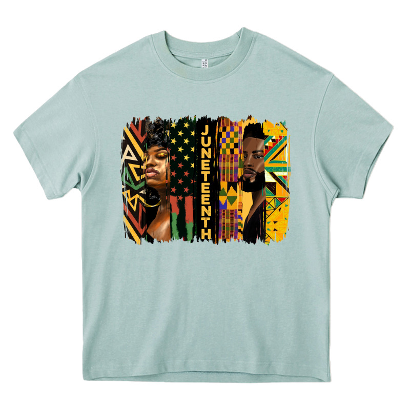 Juneteenth Brush Stroke Heavy Core Tee by HRA Design Shop | Teevron