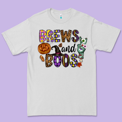 Brews And Boos Premium Tee Designed By Cowhidedigitalart