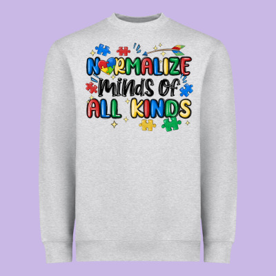 Normalize Minds Of All Kinds Heavyweight Sweatshirt Designed By Maliassmallbusiness