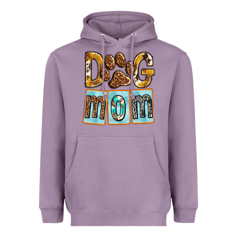Dog Mom With Paw Heavyweight Hoodie by texasbilliewilder | Teevron