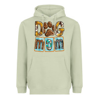 Matcha Dog Mom with Paw Heavyweight Hoodie - texasbilliewilder