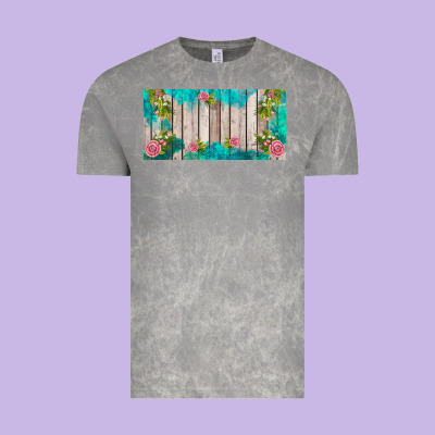 Western Floral  License Plate Template Vintage Tee Designed By Barkaloodesign