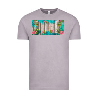 Vintage Zinc western floral  license plate template Vintage Tee - BarkalooDesign