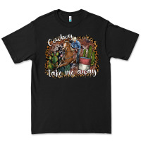 Black cowboy take me away Premium Tee - SublimationCraftShop