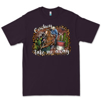 Plum cowboy take me away Premium Tee - SublimationCraftShop