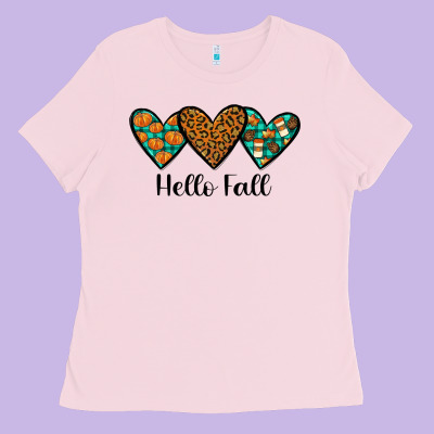 Hello Fall Ladies Tee Designed By Jahusdesignshop