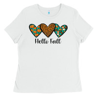White hello fall Ladies Tee - JahusDesignShop