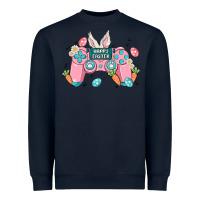 Navy happy easter Heavyweight Sweatshirt - MaliasSmallBusiness