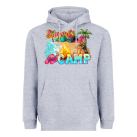 Heather Grey summer camp Heavyweight Hoodie - NancyCooperArtShop