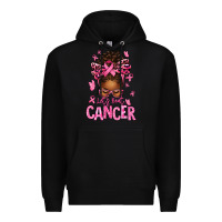 Black lets beat cancer afro messy bun Premium Hoodie - texasbilliewilder